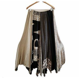 Donna Jessica Lagenlook Festival Fairy Pirate Patchwork Hankerchief Maxi Skirt 2